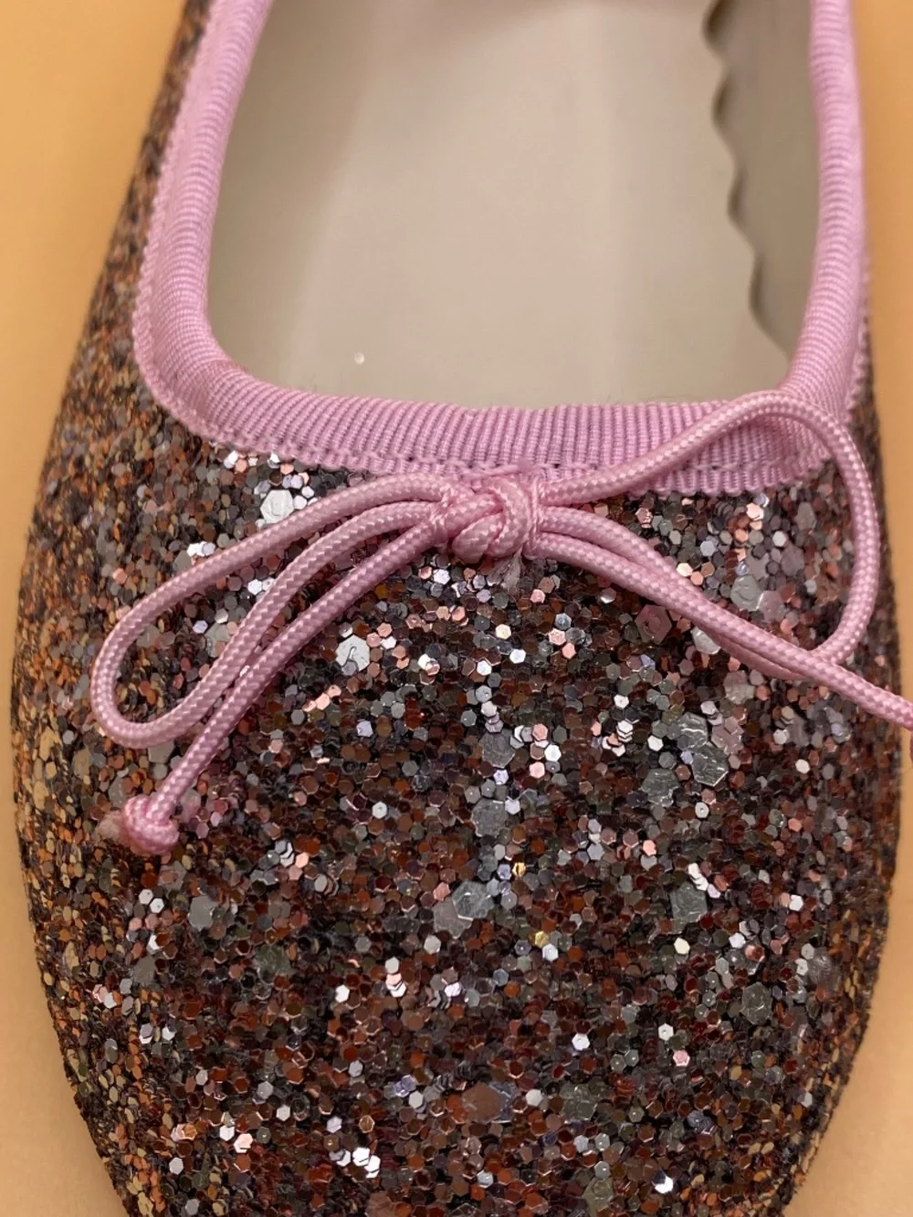 Crewcuts Pink Glitter Ballet Flats - New with tags